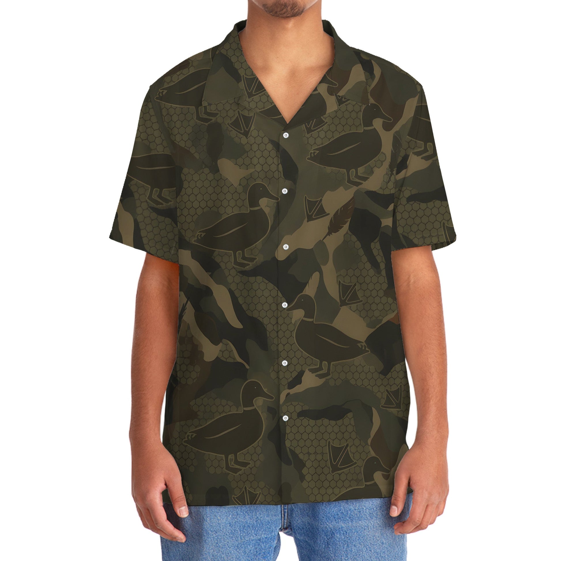 Mallard Duck Camouflage Hunting Hawaiian Shirt