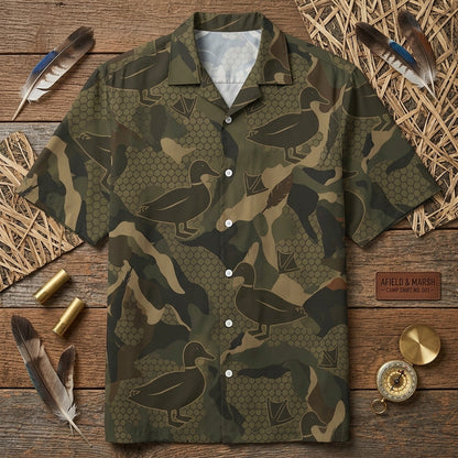Mallard Duck Camouflage Hunting Hawaiian Shirt