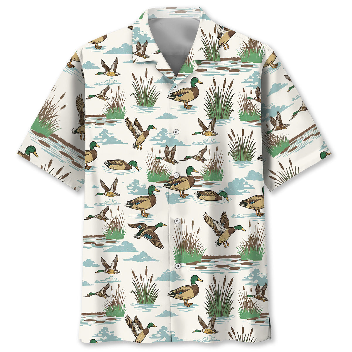 Mallard Duck Hunting Vintage Hawaiian Shirt