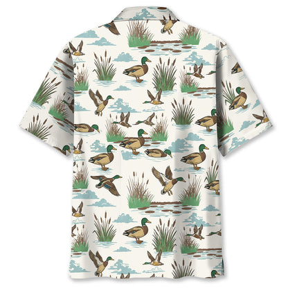 Mallard Duck Hunting Vintage Hawaiian Shirt
