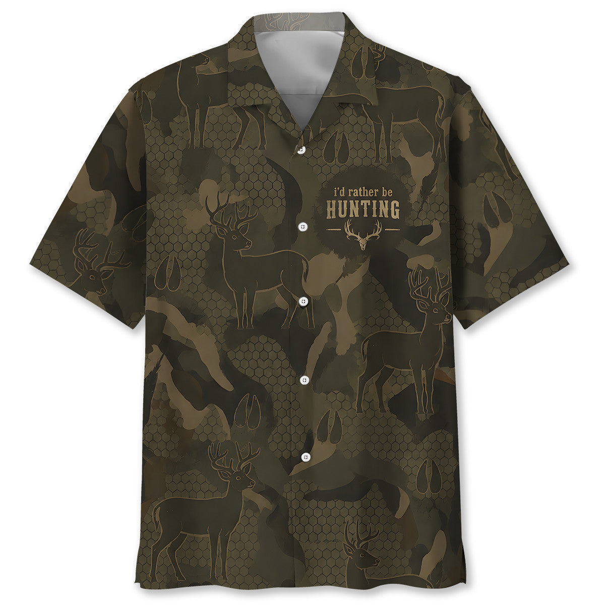 Deer I'd Rather Be Hunting Hawaiian Shirt