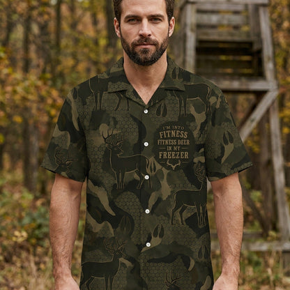 I'm Into Fitness Fitness Deer in My Freezer Hunting Hawaiian Shirt
