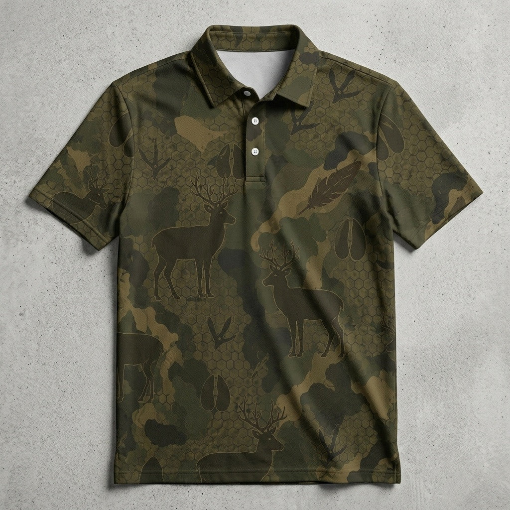 Deer Hunting Men Polo Shirt