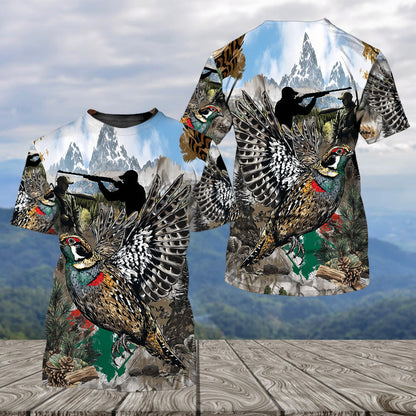Quail And Hunter In The Wild All Over Print