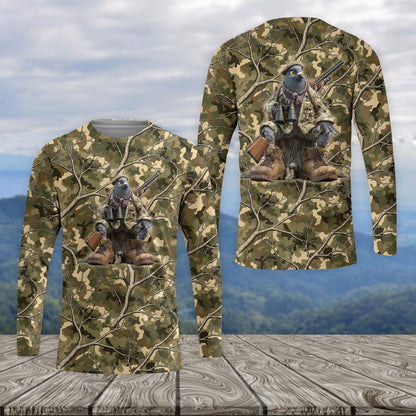 Funny Dove Hunting Camouflage All Over Print Shirt
