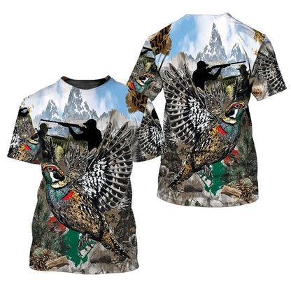 Quail And Hunter In The Wild All Over Print