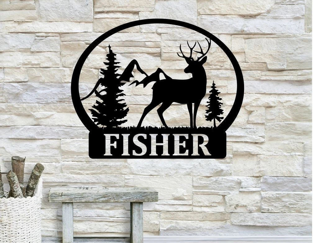 Personalized Family Name Metal Sign, Housewarming Gift, Door Hanger, Wedding Gift, Metal Monogram Sign, Laser Cut Metal Signs Custom Gift Ideas