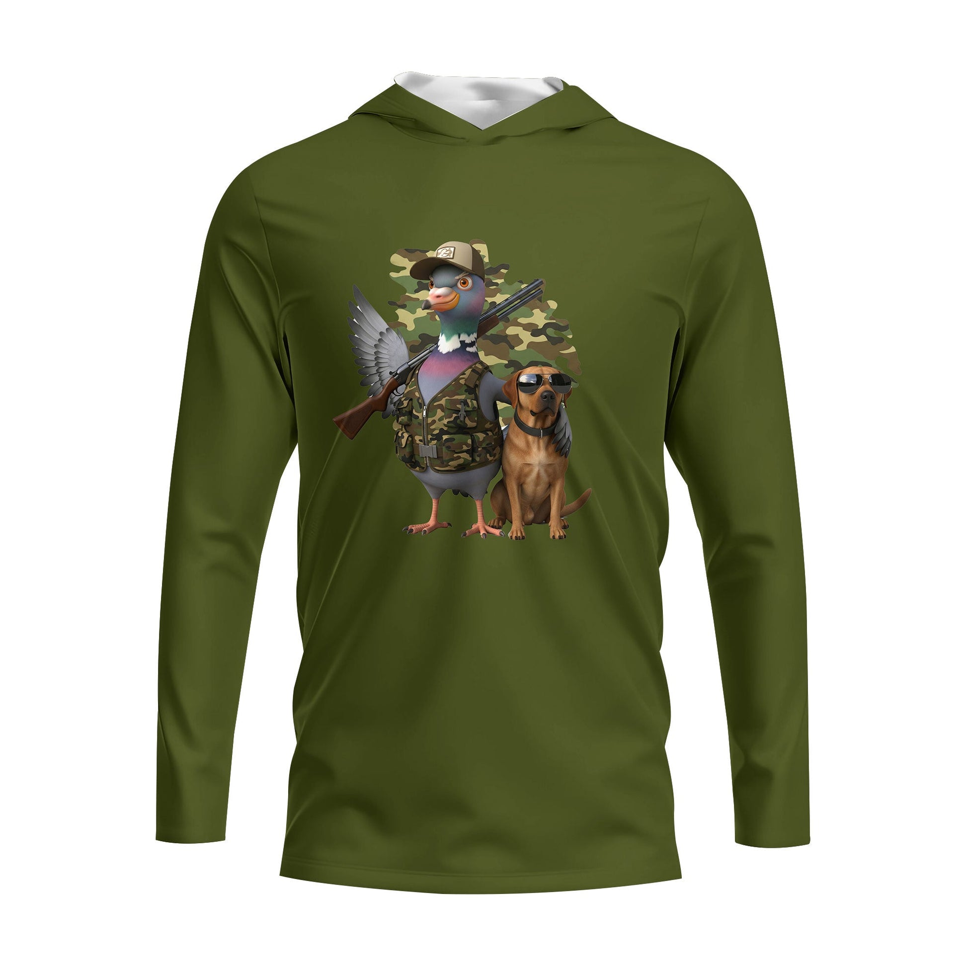Funny Dove Hunter With Labrador All Over Print Shirt