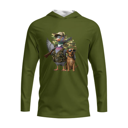 Funny Dove Hunter With Labrador All Over Print Shirt