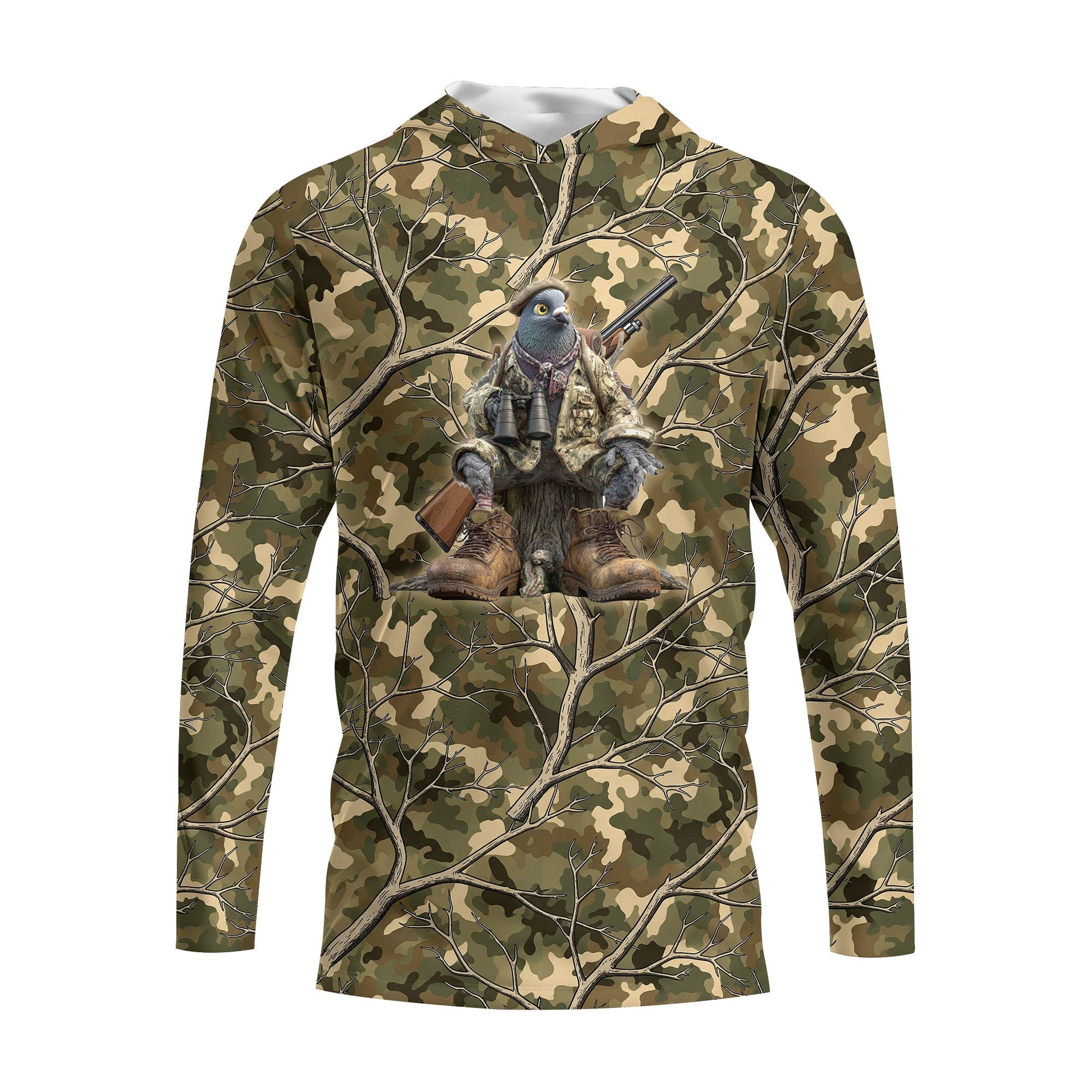 Funny Dove Hunting Camouflage All Over Print Shirt