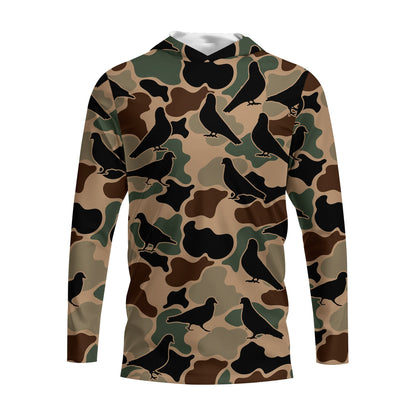 Dove Bird Camouflage Pattern All Over Print Shirt