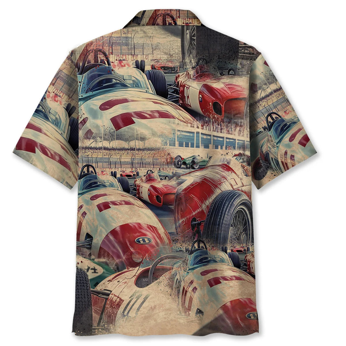 1950 S European Racing Car Hawaiian Shirt - XL - hawaiian shirt