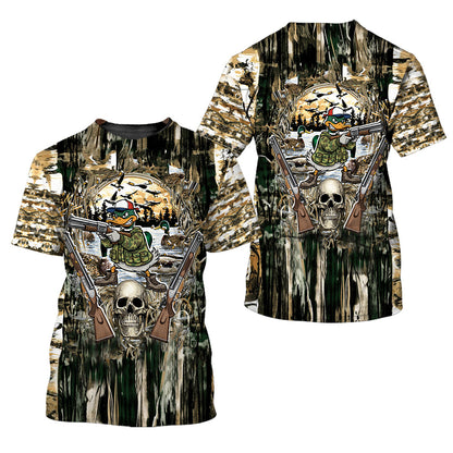 Awesome Mallard Duck Hunting Camo All Over Print Shirt