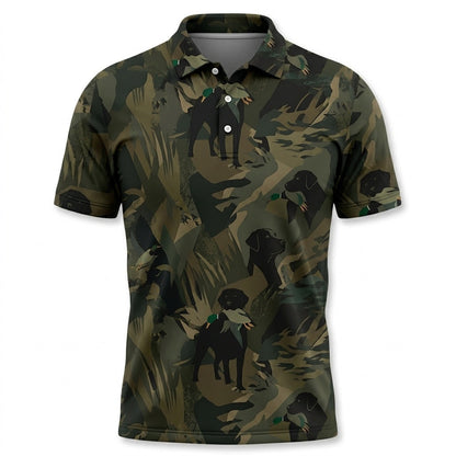 Mallard Duck Retriever Camouflage Polo Men Shirt
