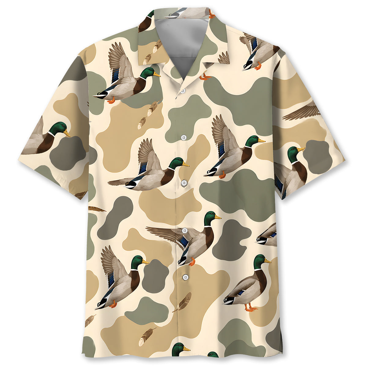 Hunting Mallard Duck Camouflage Hawaiian Shirt