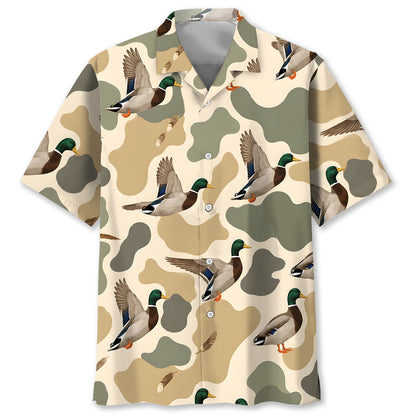Hunting Mallard Duck Camouflage Hawaiian Shirt