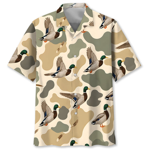 Hunting Mallard Duck Camouflage Hawaiian Shirt