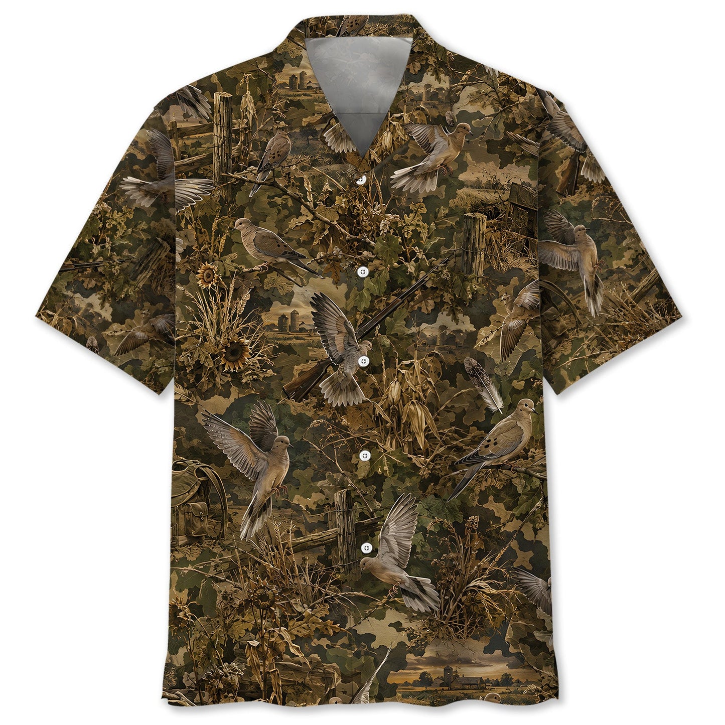Dove Hunting Camo Hawaiian Shirt