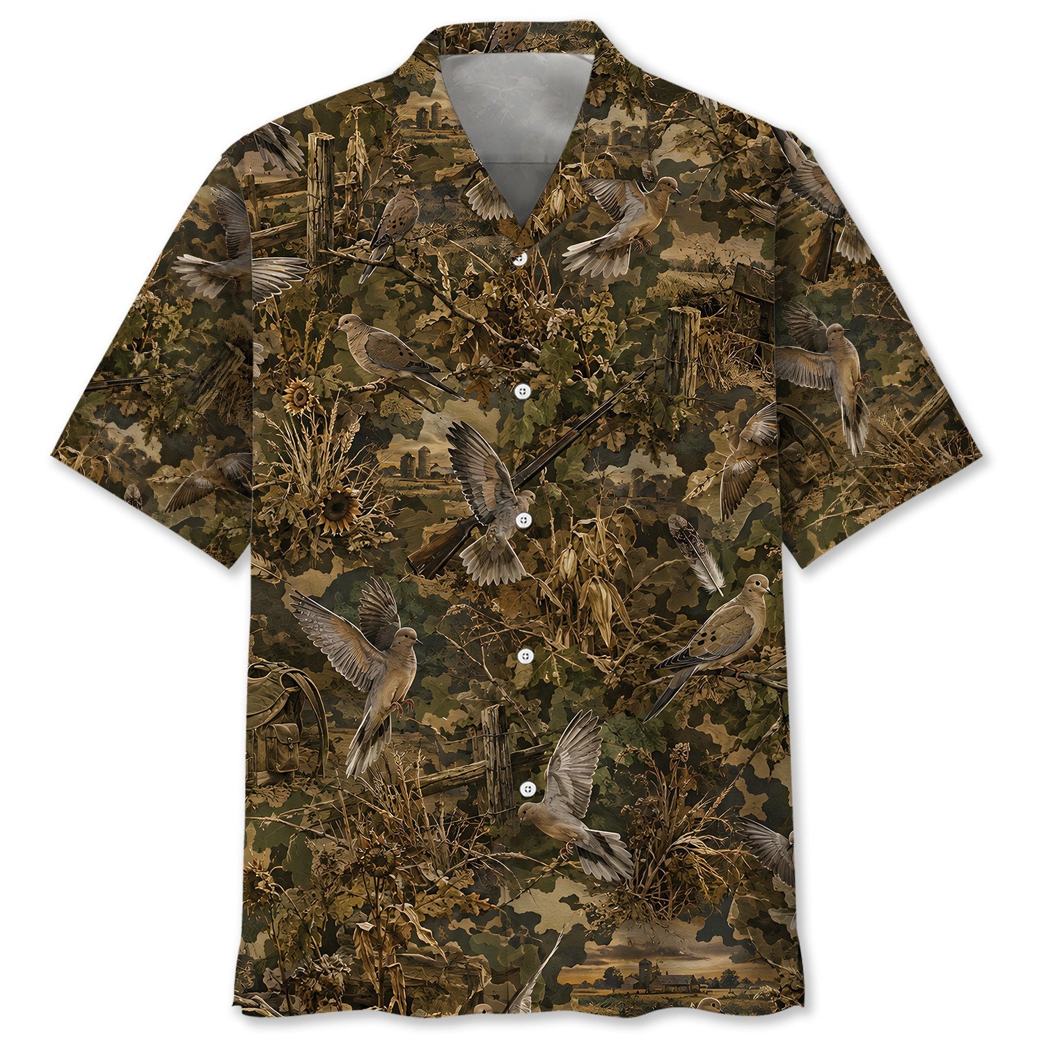 Dove Hunting Camo Hawaiian Shirt