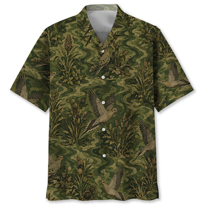 Vintage Mourning Dove Camo Hawaiian Shirt