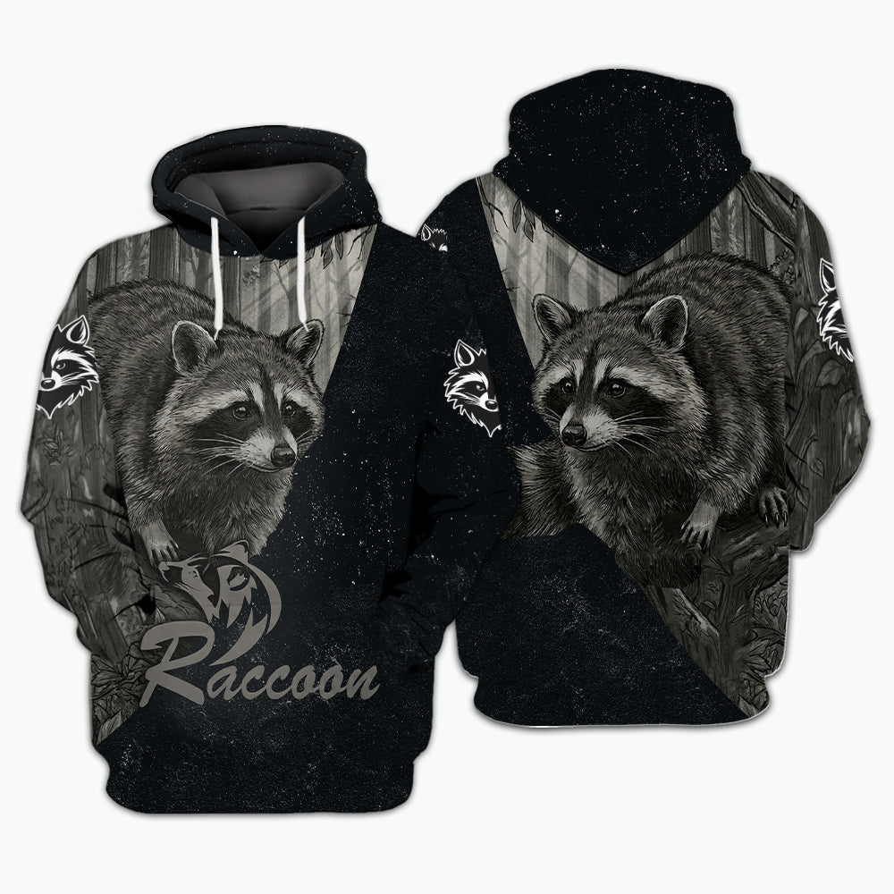Grey Woods Raccoon - Elite Hunting All Over Print Shirt