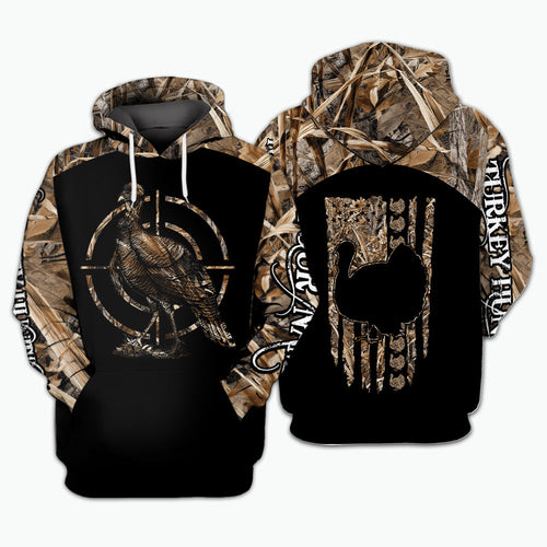 Custom Name Turkey Hunting Camo Grass All Over Print Shirt