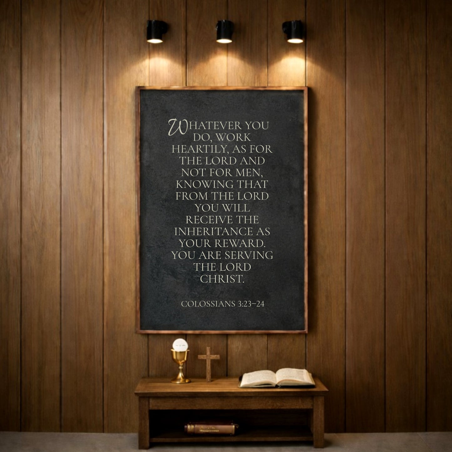 Service To God - Colossians 3:23-24 Faith Sign