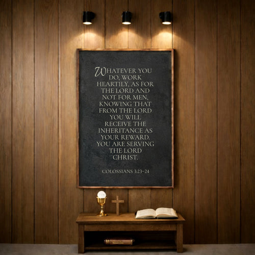 Service To God - Colossians 3:23-24 Faith Sign