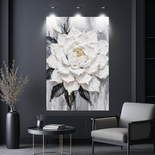Black and White Floral Wall Art