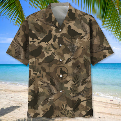 Tactical Mourning Dove Hunting Pattern Hawaiian Shirt