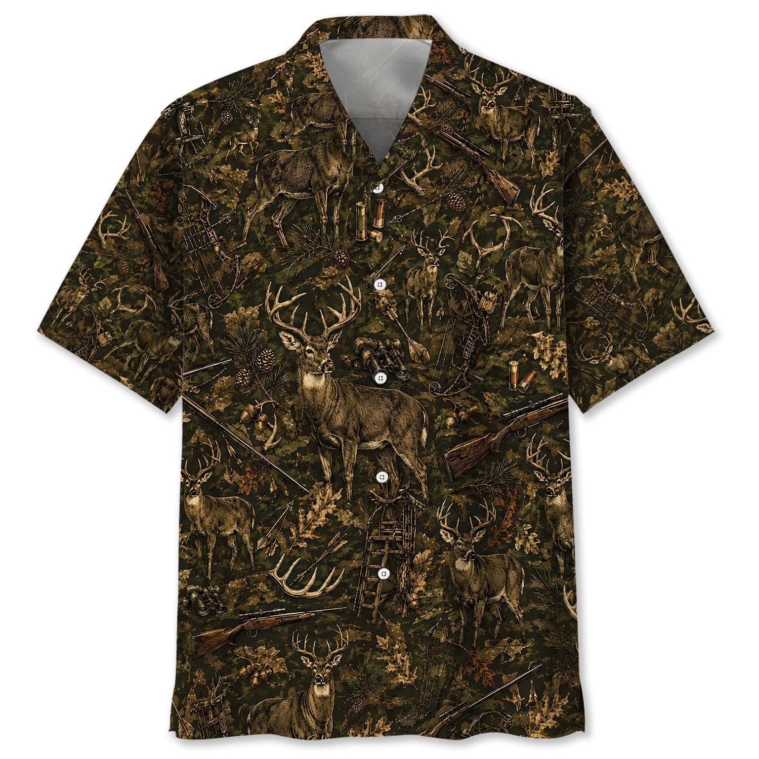 Vintage Deer Hunting Hawaiian Shirt