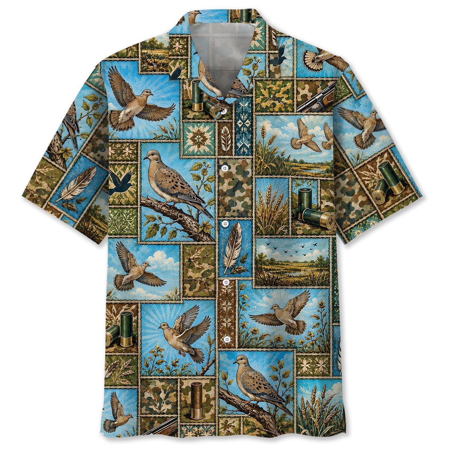Dove Hunting Vintage Hunting Pattern Hawaiian Shirt