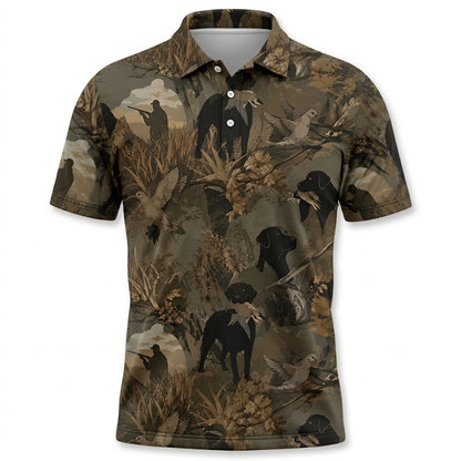 Mourning Dove Retriever Camouflage Polo Men Shirt