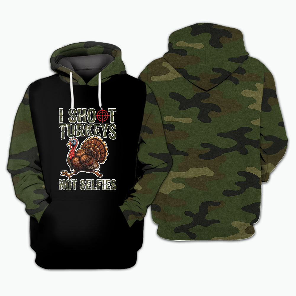 I Shoot Turkeys Not Selfies All Over Print Shirt