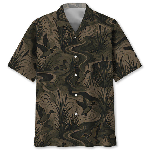 Camouflage Duck Hunting Hawaiian Shirt