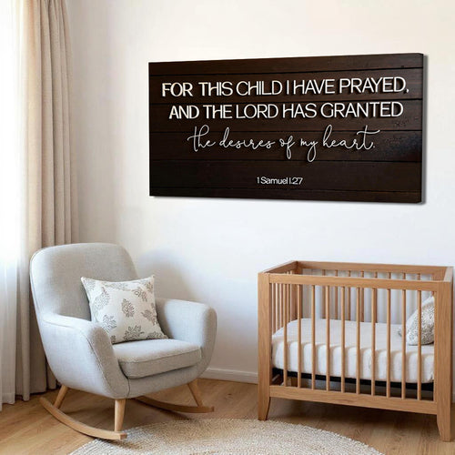 1 Samuel 1:27 - For This Child I Have Prayed Sign V