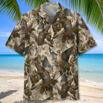 Woodland Mourning Dove Paradise Hawaiian Shirt