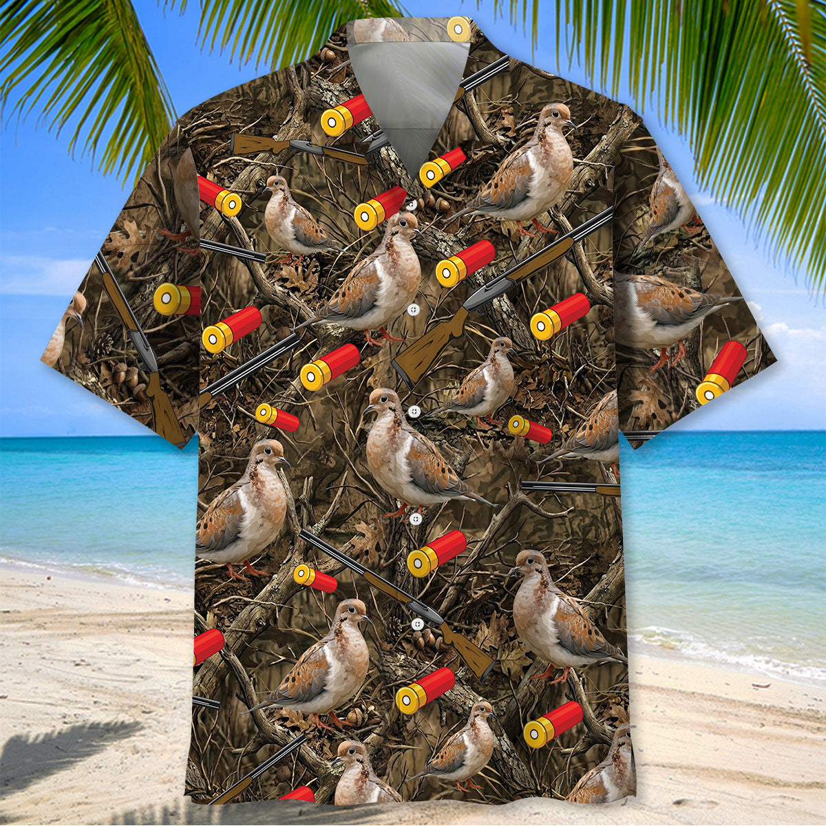 Vintage Camouflage Mourning Dove Hunting Hawaiian Shirt