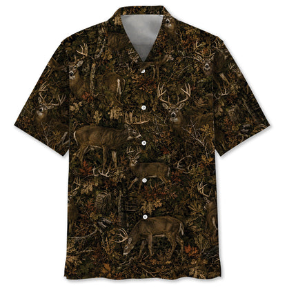 Deer Hunting Forest Camouflage Hawaiian Shirt
