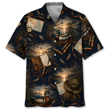 Vintage Duck Hunting Field Journal Hawaiian Shirt