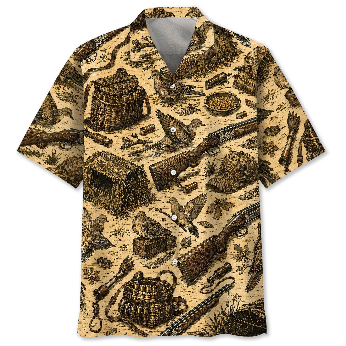 Vintage Dove Hunting Hawaiian Shirt