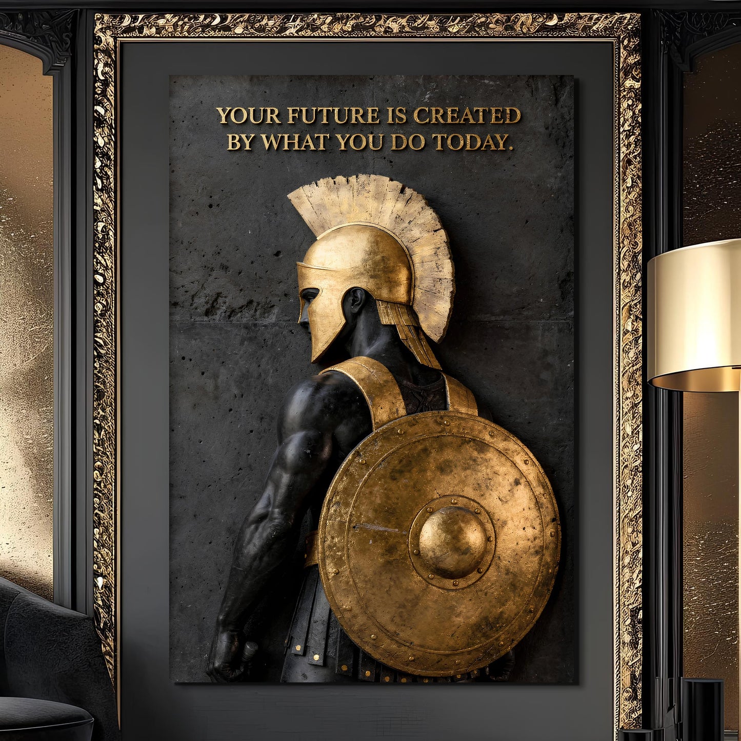 Spartan Warrior Motivational Future Quote Poster Wall Art Sign