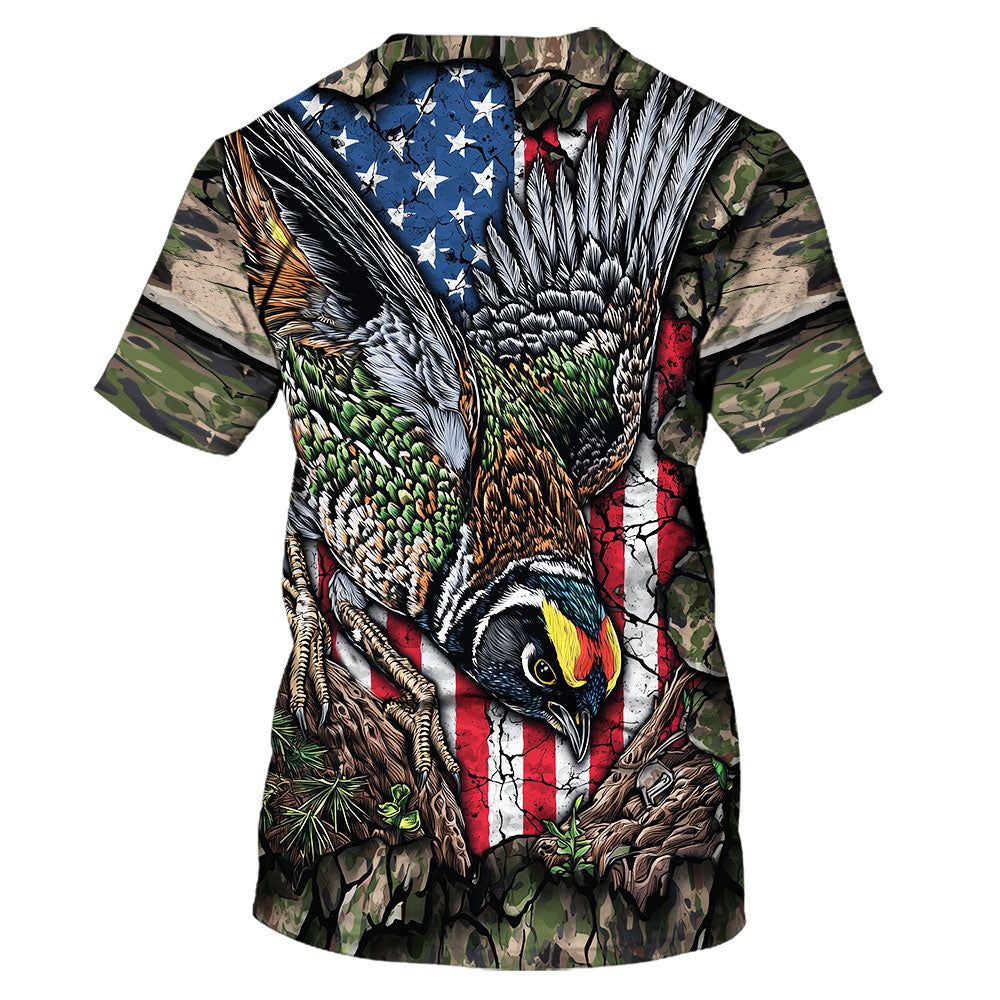Quail Perched On The Rock All Over Print Shirt