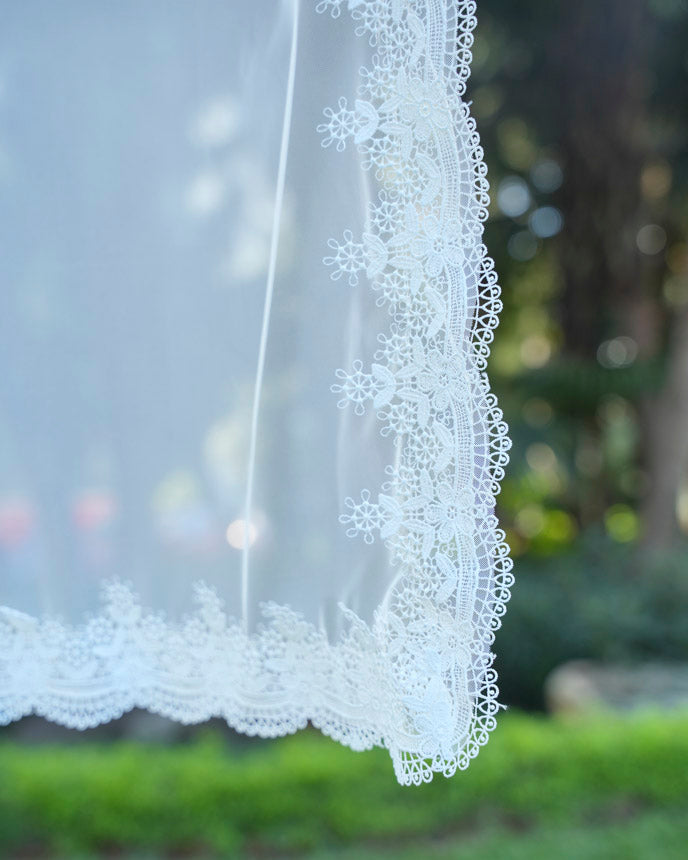 Elegant Personalized Wedding Welcome Banner with Lace Edging
