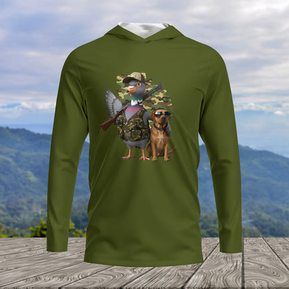Funny Dove Hunter With Labrador All Over Print Shirt