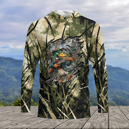 America Mallard Duck Hunting Camo All Over Print Shirt
