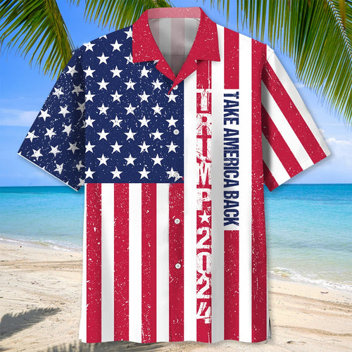 2024 America Hawaiian Shirt - S - hawaiian shirt