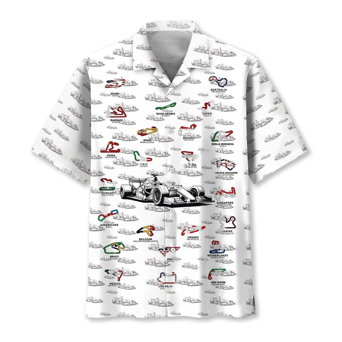 2024 F1 Circruits Hawaiian Shirt - L - hawaiian shirt