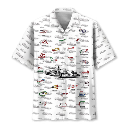 2024 F1 Circruits Hawaiian Shirt - L - hawaiian shirt