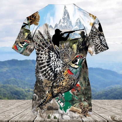 Quail And Hunter In The Wild All Over Print